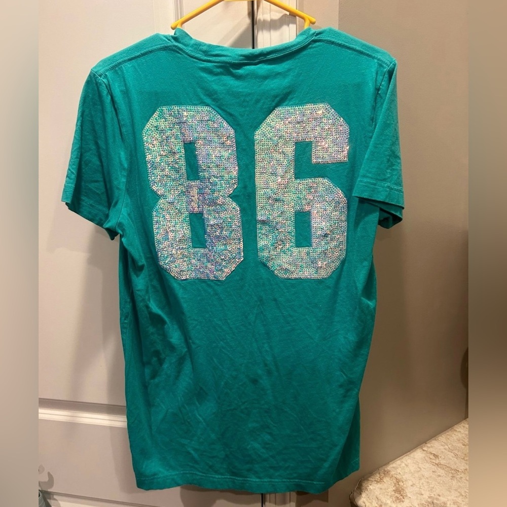 VS Pink Mermaid Bling shirt 86 Campus Tee Small